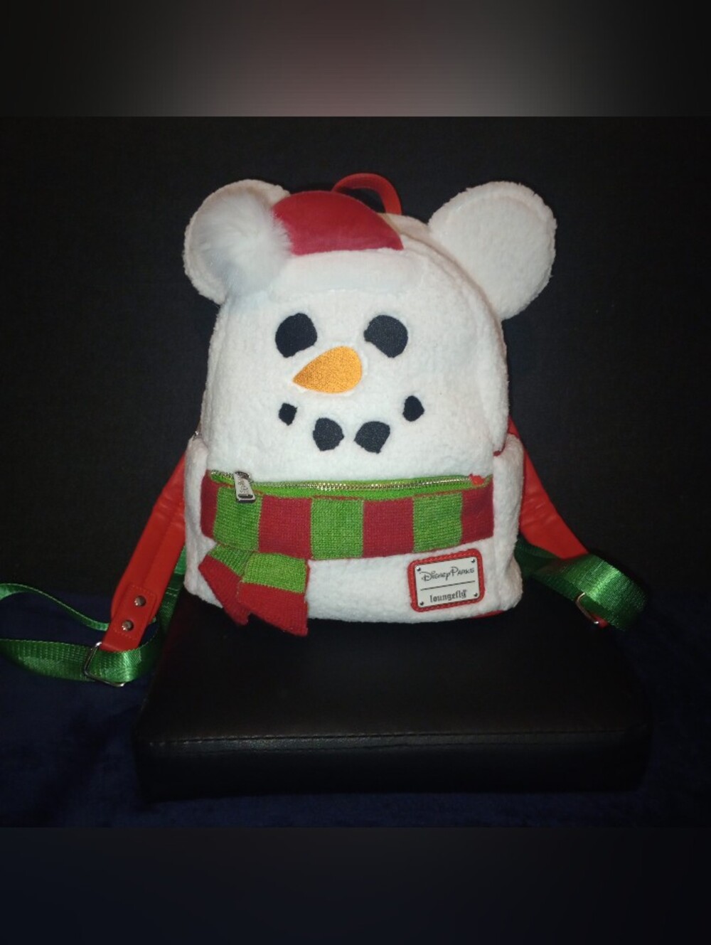 NWT Disney Loungefly Disney Mickey Snowman Holiday Exclusive Mini Backpack